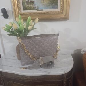Coussin PM AUTHENTIC Louis Vuitton  Gray Designer Shoulder Bag